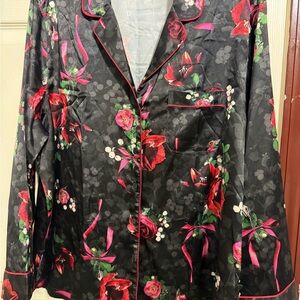 Victoria's Secret Black and Red Pajama Set Intimates